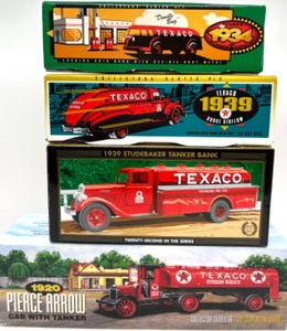 lot 144 image: 4 TEXACO Die Cast TrucksBanks