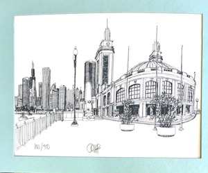 lot 145 image: Serigraph of CHICAGO by Bill Olendorf 150400