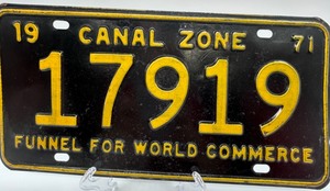 lot 127 image: HISTORICAL CANAL ZONE 1971 License Plate