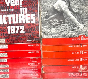 lot 193 image: Vintage LIFE Magazine Lot - 12 Magazines and one Cover only