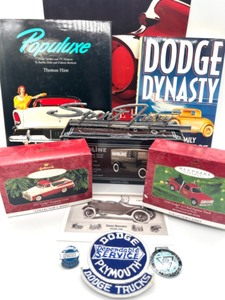 lot 198 image: CHRYSLERDODGE Lot Includes SPORT FURRY Emblem, Enamel Dodge Bros. Emblem & More