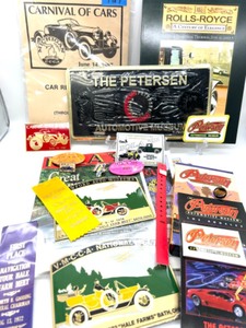 lot 214 image: Large Car Show Keepsake Lot Includes 1987 MI Carnival of Cars Program w4 Metal plaque