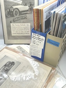 lot 258 image: 8 Vintage Bulb Horn Magazines, Concours dElegance ProgramsKeepsakes, 60 Vintage Ads & More