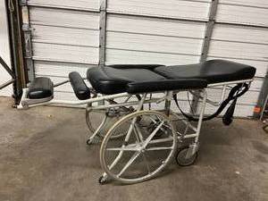 lot 20 image: MLA MC-4 Stretchair Convertible Patient Transfer Chair and Stretcher - In Good Condition