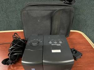 lot 44 image: Respironics BiPAP Auto M Series CPAP Machine, Humidifier & Travel Case Good Working Condition