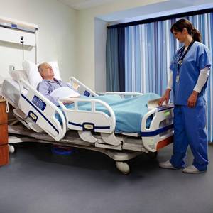 lot 3 image: WOW MSRP $28,000 Stryker Secure 3 Power Adjustable 500lb Capacity Hospital Or In-Home Patient Care Bed WWeight Scale & Bed-Exit Alarm -Plugs Into Regular Light Socket Free High Quality Used Mattress That Prevents Bedsores Works Great