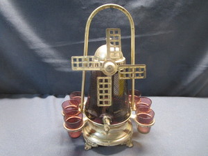 lot 5 image: Unique Windmill Dispenser, Amethyst Glass