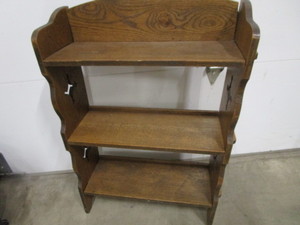 lot 12 image: Antique Book Shelf, With Tusked Tenons