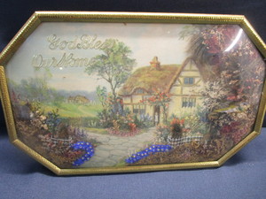 lot 15 image: Domed Glass Bless Our Home Scene