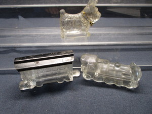 lot 57 image: Glass Candy Containers, Antique