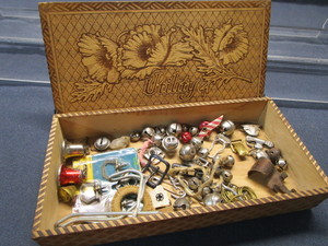 lot 73 image: Folk Art Pyrography Box