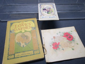lot 85 image: Antique Floral Themed Books
