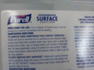 1 Gallon Purell Surface Sanitizer...