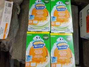 4 ct Scrubbing Bubbles 20 refills e...