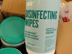 6 x 75 Perk Disinfecting Wipes...