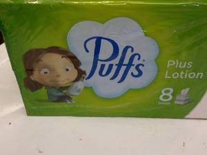 8 boxes Puffs 2 ply Facial Tissues...