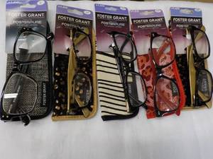 5 pair Reading Glasses 1.00 with ca...