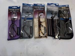 5 pair Reading Glasses 1.50 with ca...