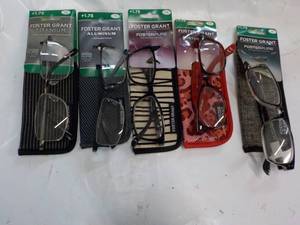 5 pair Reading Glasses 1.75 with ca...