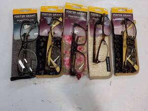 5 pair Reading Glasses 2.00 with ca...