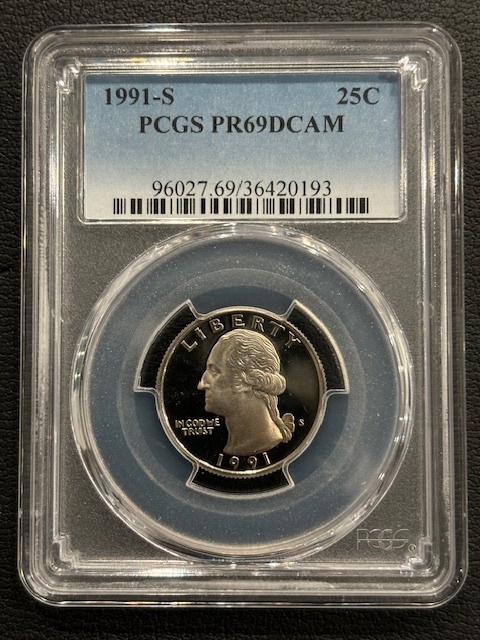 1991-S Washington Quarter Proof PCGS PR69 Deep Cameo