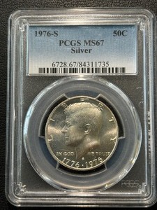 1976-S Kennedy Half Dollar PCGS MS67 Silver