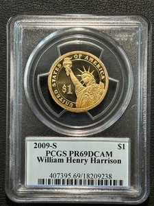 2009-S William Harrison Dollar Proof PCGS PR69 Deep Cameo