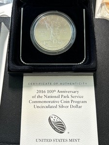 2016-P 100th Anniversary National Park Silver Dollar