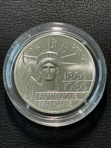 1986 100 Franc Silver Coin