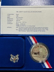 1986-S Statue of Liberty Silver Dollar Proof