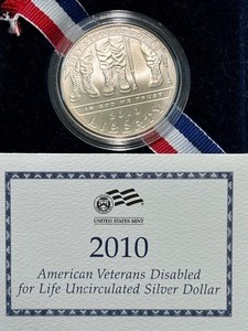 2010-W Disabled Veterans Silver Dollar