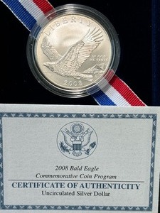2008-P Bald Eagle Silver Dollar