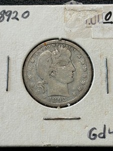 1892-O Barber Quarter