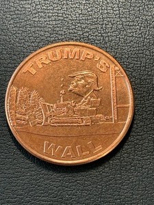 1 Ounce .999 Fine Copper Round Trumps Wall