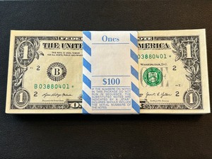 100 Consecutive $1 Dollar Star Notes Uncirculated