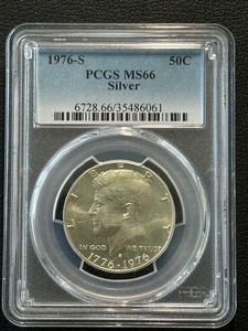 1976-S Kennedy Half Dollar PCGS MS66 Silver