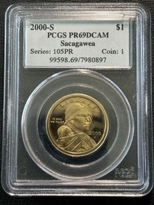 2000-S Sacagawea Dollar Proof PCGS PR69 Deep Cameo