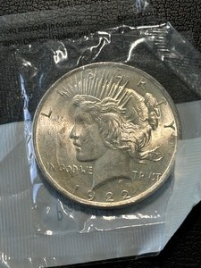 1922 Peace Dollar Uncirculated 60