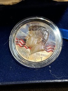 1967 Colorized Kennedy Half Dollar