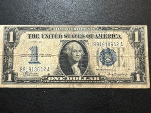 1934 Blue Seal $1 Dollar Silver Certificate Funnyback