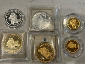 Gold and Silver Layered Medallions