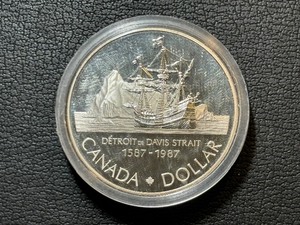 1987 Canada Silver Dollar Detroit De Davis Strait