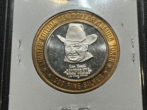 .999 Fine Silver Sam Boyds $10 Dollar Gaming Token
