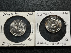 (2) 2020-W American Samoa Quarter