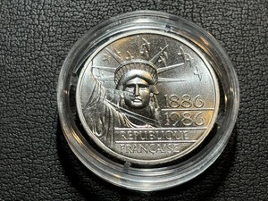 1986 100 Franc Silver Coin