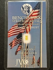 14 Grain .999 Fine Gold Bar
