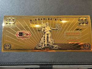 2022 Liberty 100 Milligram 24k Gold Bill