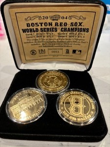 2004 Boston Red Sox Gold Layered Medallions