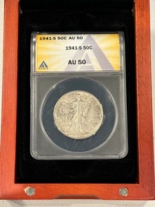 1941-S Walking Liberty Half Dollar ANACS AU50
