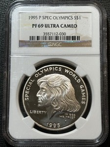 1995-P Special Olympics Silver Dollar Proof NGC PF69 Ultra Cameo
